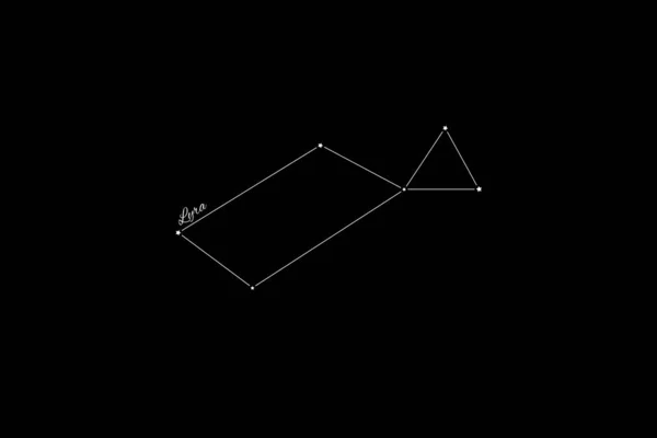Созвездие Лиры Скопление Звёзд Лира Созвездие Харпа — стоковое фото