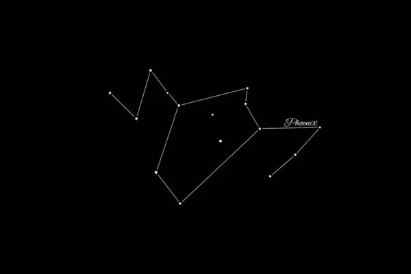Constellation Phoenix Amas Étoiles — Photo