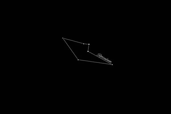Созвездие Сетчатки Скопление Звёзд Созвездие Прицельных Малая Сеть — стоковое фото