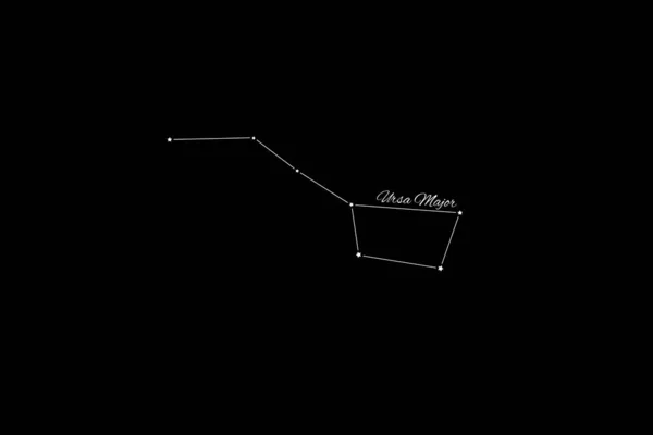 Big Dipper Ursa Major Constelação Aglomerado Estrelas — Fotografia de Stock