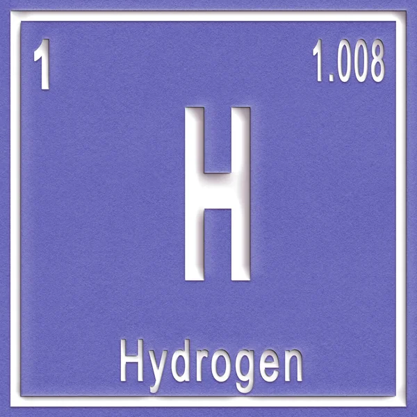 Hydrogen Chemical Element Sign Atomic Number Atomic Weight Periodic Table — Stock Photo, Image