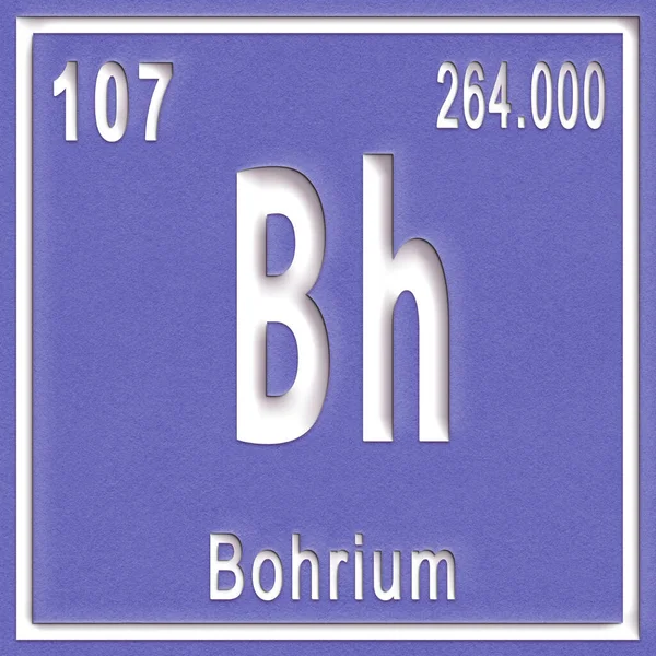 Bohrium Elemento Chimico Segno Con Numero Atomico Peso Atomico Elemento — Foto Stock