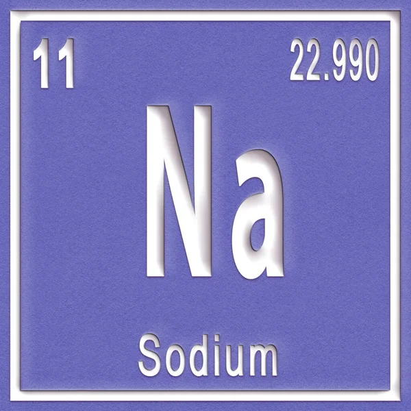 Elemento Químico Sodio Signo Con Número Atómico Peso Atómico Elemento —  Fotos de Stock
