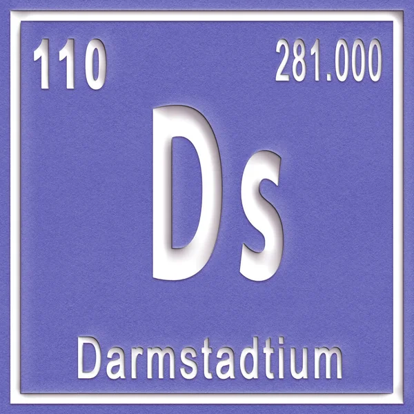 Darmstadtium Chemical Element Sign Atomic Number Atomic Weight Periodic Table — Stock Photo, Image