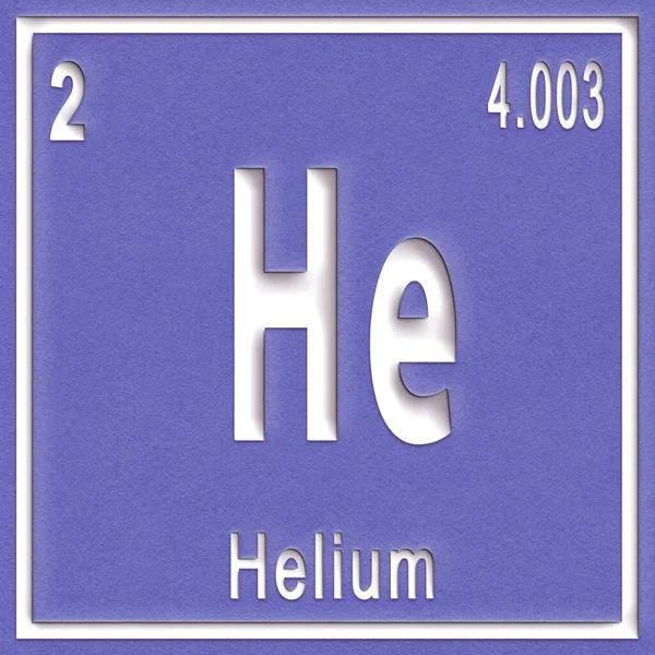 Élément Chimique Hélium Signe Avec Numéro Atomique Poids Atomique Élément — Photo