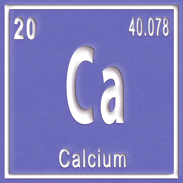 Kalciumkemiskt Grundämne Tecken Med Atomnummer Och Atomvikt Periodiskt Tabellelement — Stockfoto