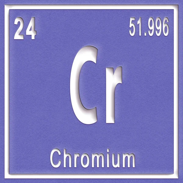 クロム化学元素 原子番号と原子量で記号 周期表元素 — ストック写真