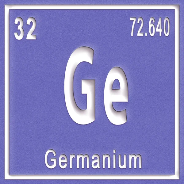 Germanium Chemical Element Sign Atomic Number Atomic Weight Periodic Table — Stock Photo, Image