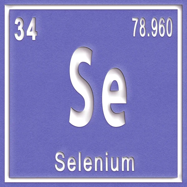 硒化学元素 具有原子序数和原子量的符号 周期表元素 — 图库照片