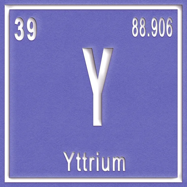 Chemický Prvek Yttrium Značka Atomovým Číslem Atomovou Hmotností Prvek Periodické — Stock fotografie