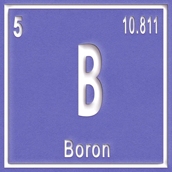 Chemický Prvek Boru Znak Atomovým Číslem Atomovou Hmotností Prvek Periodické — Stock fotografie