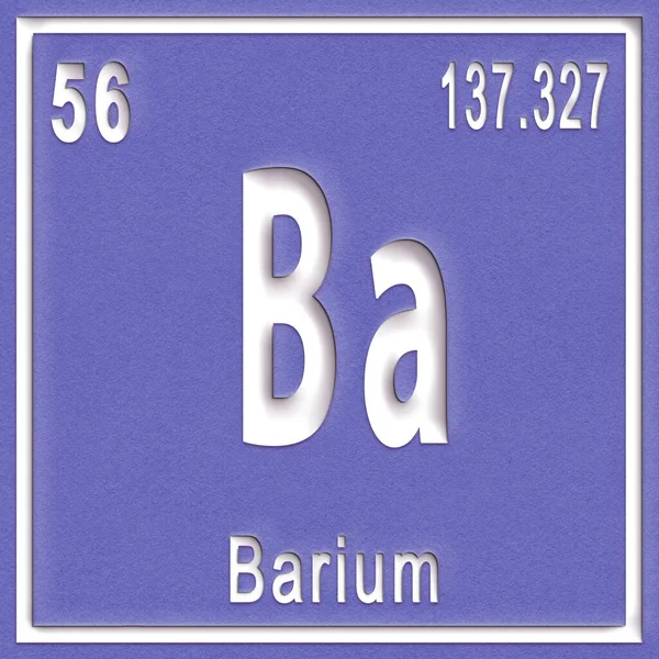Élément Chimique Baryum Signe Avec Numéro Atomique Poids Atomique Élément — Photo