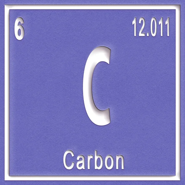Karbon Kimyasal Element Atom Numarası Atom Ağırlığı Ile Imzala Periyodik — Stok fotoğraf
