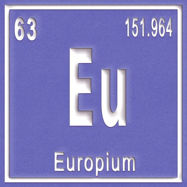 Avrupa Kimyasal Elementi Atom Numarası Atom Ağırlığı Ile Imzala Periyodik — Stok fotoğraf