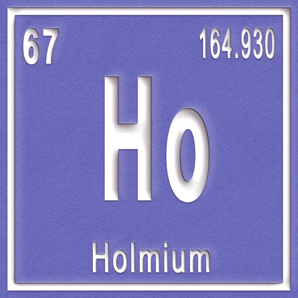 Holmium Kémiai Elem Jelzés Atomszámmal Atomtömeggel Periódusos Táblaelem — Stock Fotó