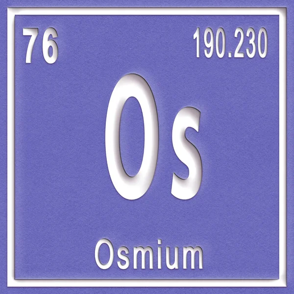 Elemento Químico Osmio Signo Con Número Atómico Peso Atómico Elemento —  Fotos de Stock