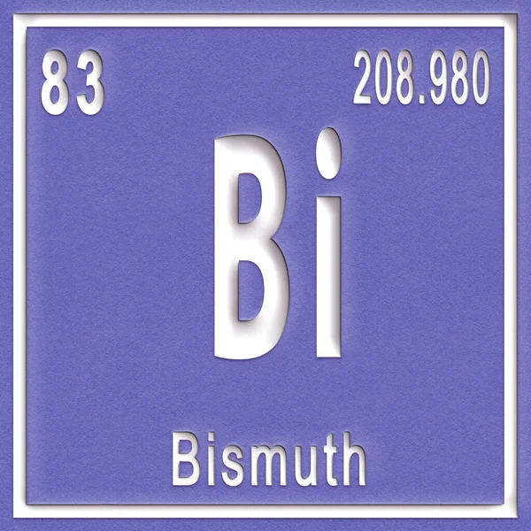 Elemento Químico Bismuto Sinal Com Número Atômico Peso Atômico Elemento — Fotografia de Stock