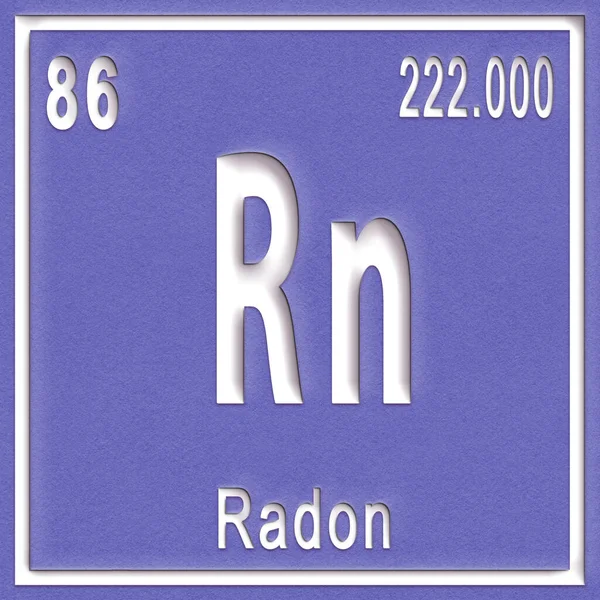 Radon Kemiskt Grundämne Tecken Med Atomnummer Och Atomvikt Periodisk Tabell — Stockfoto