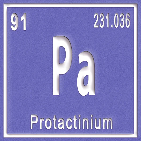 Protactinium Chemisch Element Teken Met Atoomnummer Atoomgewicht Periodiek Systeem Element — Stockfoto