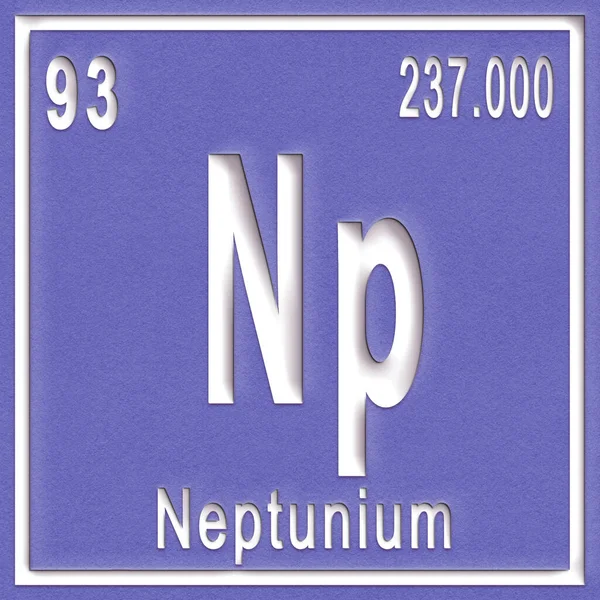 Elemento Químico Neptunium Sinal Com Número Atômico Peso Atômico Elemento — Fotografia de Stock