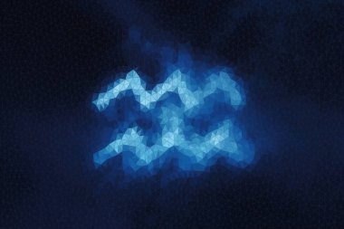 Kova burcu, Çokgen Sanat Mavisi Arkaplan