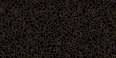 Siyah ve Altın Noel arkaplanı, Noel simgeleri banne