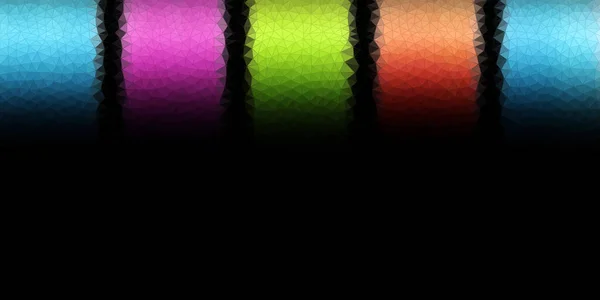 Polygonal Colorful Banner Colorful Modern Background Colorful Black — Stock Photo, Image