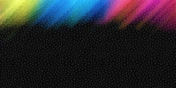 Polygonal Kolorowy Sztandar Kolorowe Współczesne Tło Kolorowe Czarne — Zdjęcie stockowe
