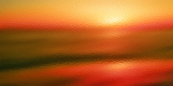 Polygonal Sunset Beach Sun Sky — Stock Photo, Image