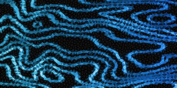 Çokgen Neon Parıltısı Mavi Çizgiler Çokgen Parıltısı — Stok fotoğraf