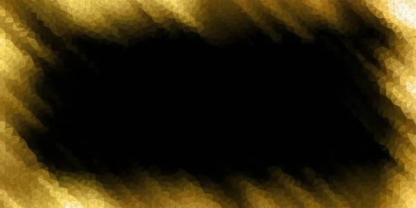 Полигональный Золотой Баннер Золотой Современный Фон Gold Black — стоковое фото