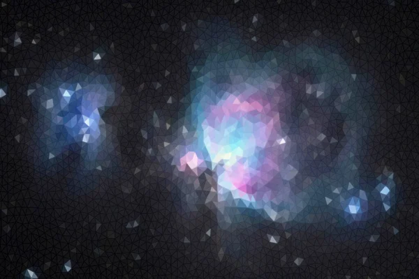 多边形星云 大猎户座星云 猎户座M42星座 — 图库照片