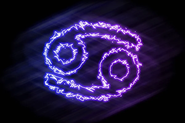 Kanser Burcu Violet Glow Burç Astroloji Kanser — Stok fotoğraf
