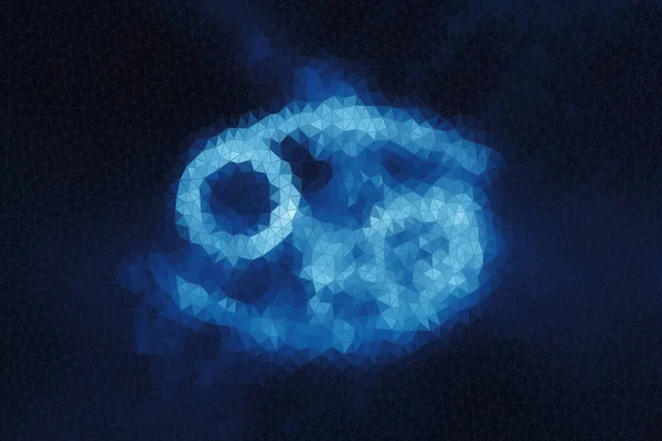 Sternzeichen Krebs Polygonaler Kunstblauer Hintergrund — Stockfoto