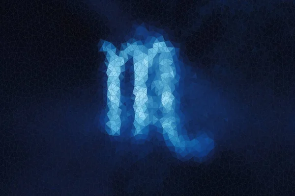 Znak Zodiaku Skorpion Sztuka Wieloboczna Niebieskie Tło — Zdjęcie stockowe