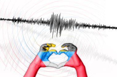 Seismic activity earthquake Antigua and Barbuda symbol of heart Richter scale clipart
