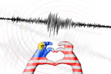 Seismic activity earthquake Malaysia symbol of heart Richter scale