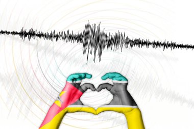 Sismik aktivite depremi kalp Richter ölçeğinin Mozambik sembolü