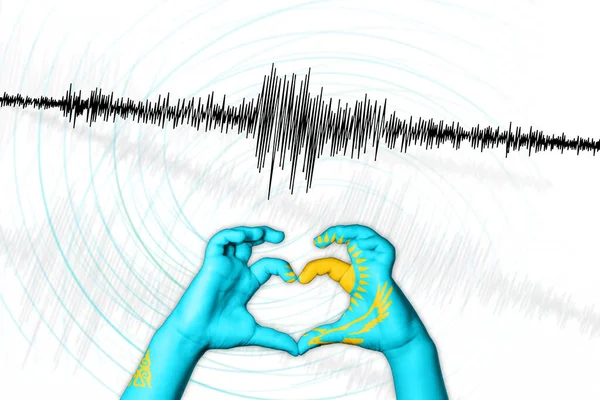 Seismic activity earthquake Kazakhstan symbol of heart Richter scale
