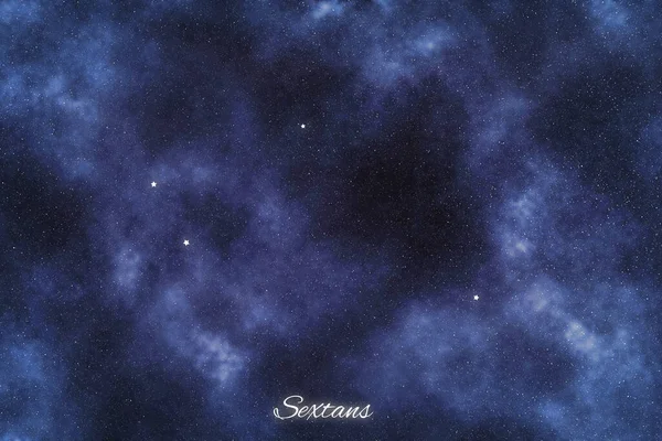 Hvězdné Souhvězdí Sextans Nejjasnější Hvězdy Sextantní Souhvězdí — Stock fotografie