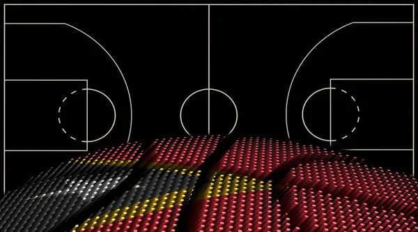 Ανατολικό Τιμόρ Basketball Court Background Μπάσκετ Μαύρο Φόντο — Φωτογραφία Αρχείου