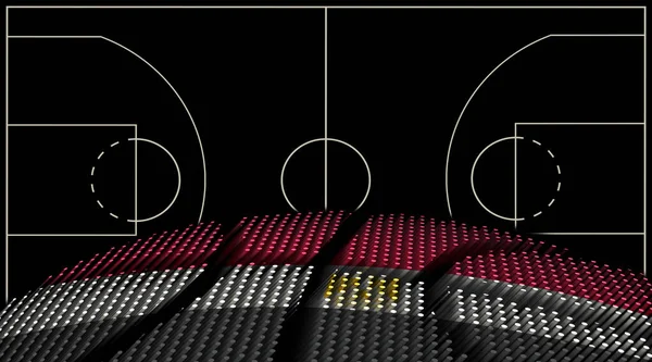 Баскетбольный Стадион Египта Баскетбол Черный Фон — стоковое фото