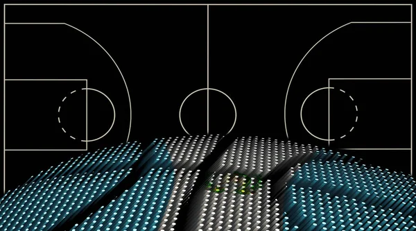 Guatemala Basketball Court Background Basketball Ball Black Background — Stock Photo, Image