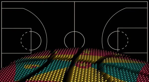 Basketball Ball Basketball Ball Black Background — стокове фото