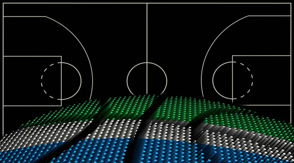 Баскетбольная Площадка Сьерра Леоне Баскетбол Черный Фон — стоковое фото