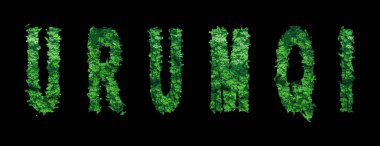 Urumqi harfleri, Urumqi Ormanı Ekolojisi Siyah, Kırpma Yolu Konsepti