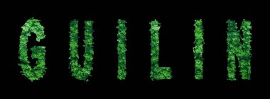 Guilin harfleri, Guilin Ormanı Ekolojisi Siyah, Kırpma Yolu Konsepti