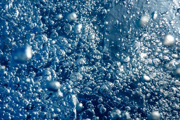 Luftblasen Unterwasserblasen Abstrakter Unterwasserhintergrund — Stockfoto
