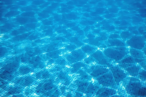 Unterwasser Schwimmbad Blaue Fliese Wellen Von Schwimmbad — Stockfoto