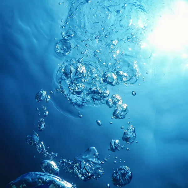 Underwater Bubbles with Sunlight. Underwater Background Bubbles